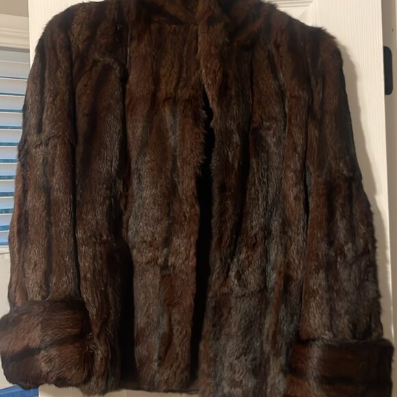Vintage I.R. Fox New York Mink Fur Jacket – Brown Luxury 50s/60s - Picture 1 of 8